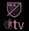 US$7.00 2025 Inter Miami MLS Away Badge & Apple TV(Black&Pink) +$7.00